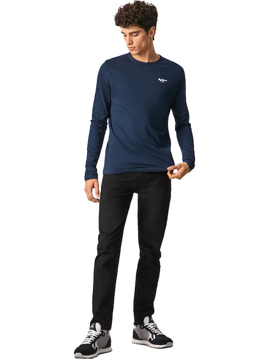 Pepe JeansOriginal Basic Μπλούζα Μακρυμάνικη PM508211-Νevy/Mπλε