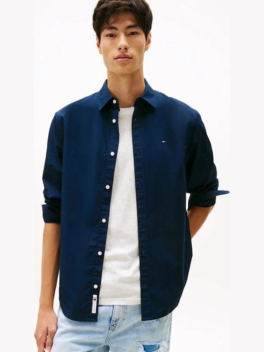 Tommy HilfigerΜακρυμάνικo Τζιν Πουκάμισο σε Κανονική Γραμμή-DM0DM22026-BLUE-ΜΠΛΕ