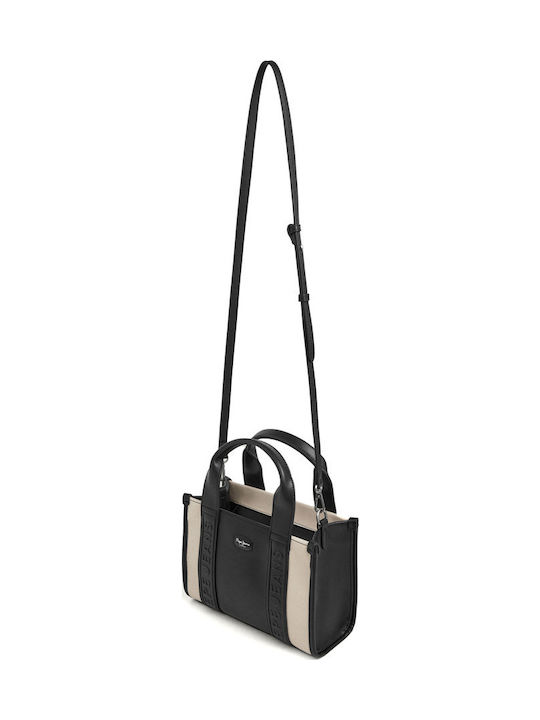 Pepe Jeans Zadie Marrel Γυναικεία Τσάντα Tote Χειρός-PL0300008-Mousse White/Black/Μαύρο Pepe Jeans Zadie Marrel Γυναικεία Τσάντα Tote Χειρός-PL0300008-Mousse White/Black/Μαύρο