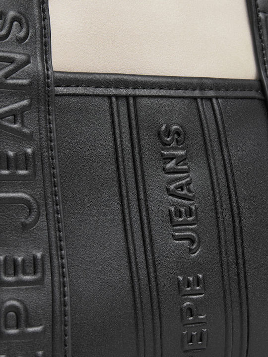 Pepe Jeans Zadie Marrel Γυναικεία Τσάντα Tote Χειρός-PL0300008-Mousse White/Black/Μαύρο Pepe Jeans Zadie Marrel Γυναικεία Τσάντα Tote Χειρός-PL0300008-Mousse White/Black/Μαύρο