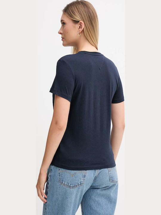 Tommy Hilfiger Γυναικείο T-shirt-DW0DW21964-DARK NIGHT NAVY/Μπλε