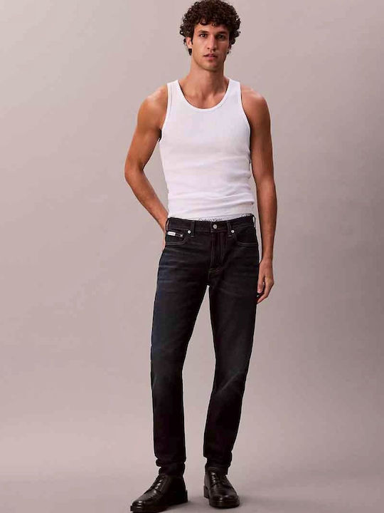 Calvin Klein Ανδρικό Παντελόνι Τζιν Ελαστικό με Slim Tapered Εφαρμογή Sapphire Tango-LV04RD700-Blue-Σκούρο μπλε