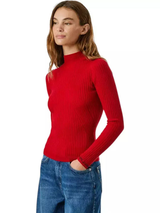 Pepe Jeans Γυναικείο Πουλόβερ Βαμβακερό Ζιβάγκο-PL7000026-Red/Κόκκινο