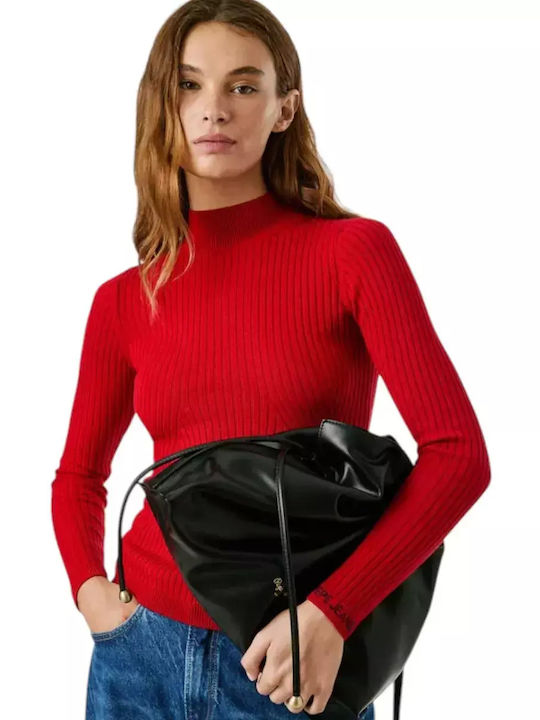 Pepe Jeans Γυναικείο Πουλόβερ Βαμβακερό Ζιβάγκο-PL7000026-Red/Κόκκινο Pepe Jeans Γυναικείο Πουλόβερ Βαμβακερό Ζιβάγκο-PL7000026-Red/Κόκκινο