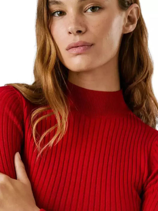 Pepe Jeans Γυναικείο Πουλόβερ Βαμβακερό Ζιβάγκο-PL7000026-Red/Κόκκινο Pepe Jeans Γυναικείο Πουλόβερ Βαμβακερό Ζιβάγκο-PL7000026-Red/Κόκκινο