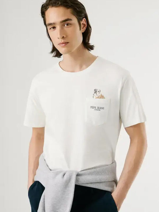 Ανδρική μπλούζα Pepe Jeans London PM5010095-White/Λευκό