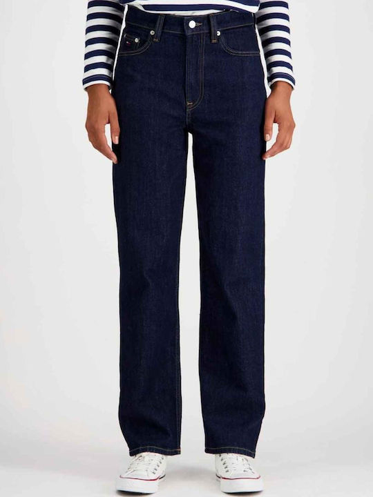 Tommy HilfigerLayla Hr Γυναικείο Jean Παντελόνι σε Slim Εφαρμογή-DW0DW22127-Dark Denim