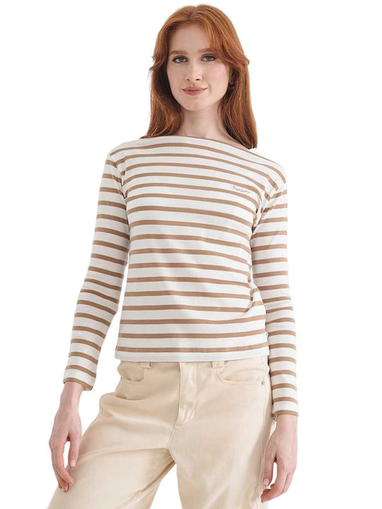 Pepe Jeans Betty Γυναικείο T-shirt Multi-PL5000012-OYSTER WHITE/ΜΠΕΖ