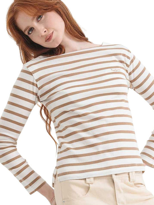 Pepe Jeans Betty Γυναικείο T-shirt Multi-PL5000012-OYSTER WHITE/ΜΠΕΖ