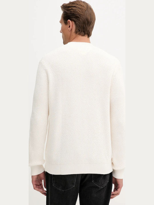 Tommy Hilfiger Πουλόβερ-DM0DM22098-Ancient White-Λευκο