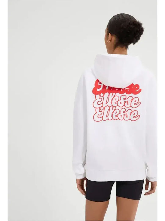 Ellesse Γυναικείο Φούτερ με Κουκούλα-SGB23142-White/AΣΠΡΟ