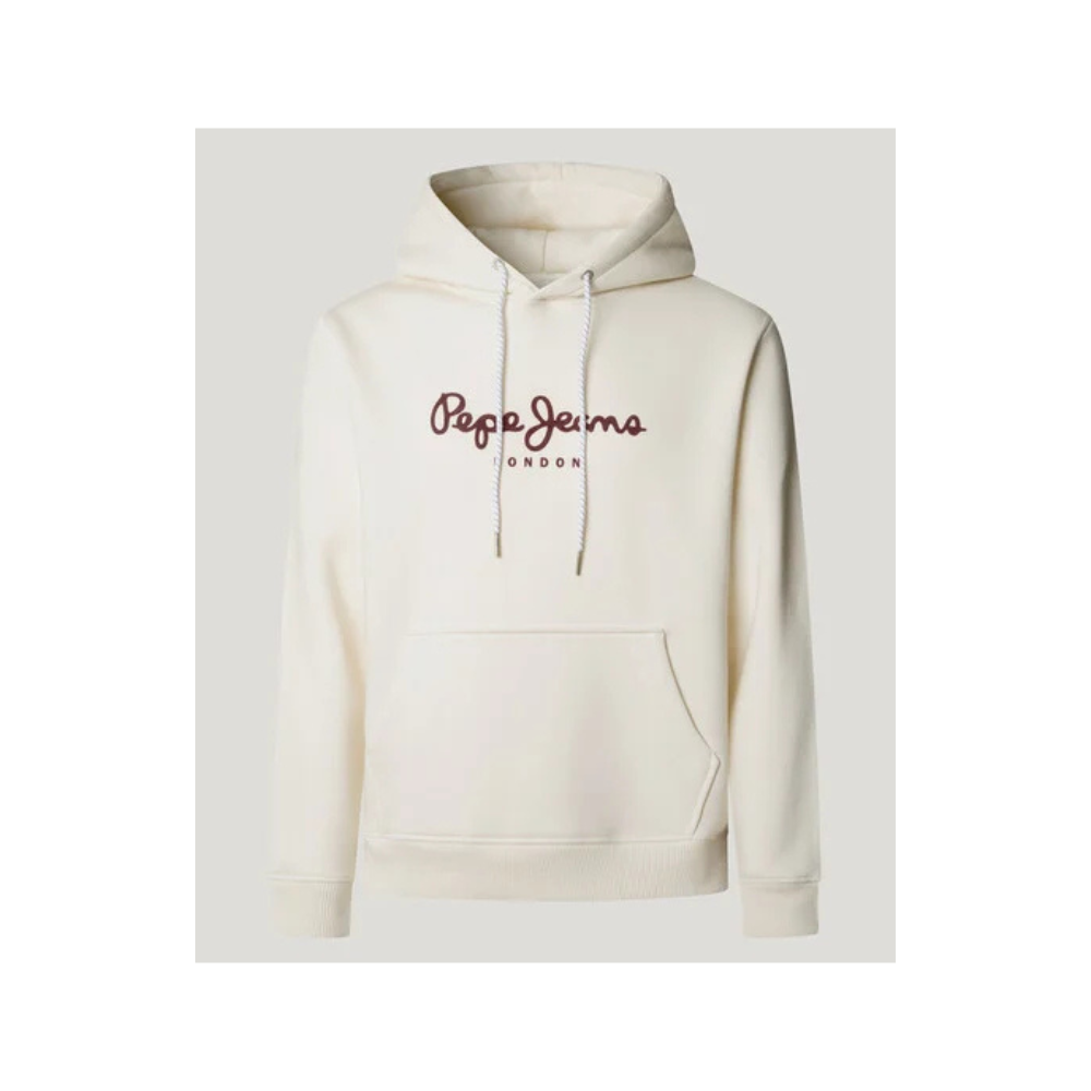 Pepe Jeans logo hoodie PM5800009-Ivory White/Λευκό Pepe Jeans logo hoodie PM5800009-Ivory White/Λευκό