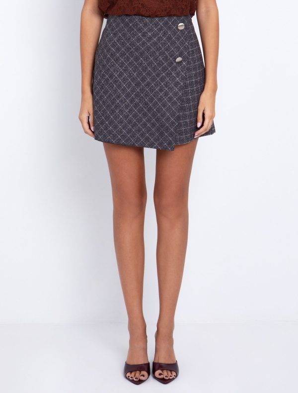 Toi&Moi Καρώ σκορτ με κουμπιά 20-5641-225-Καρώ