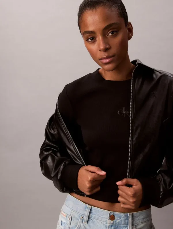 CALVINKLEIN LS SCUBA FIT AND FLARE DRESS LV044D222G-Black/Μαύρο