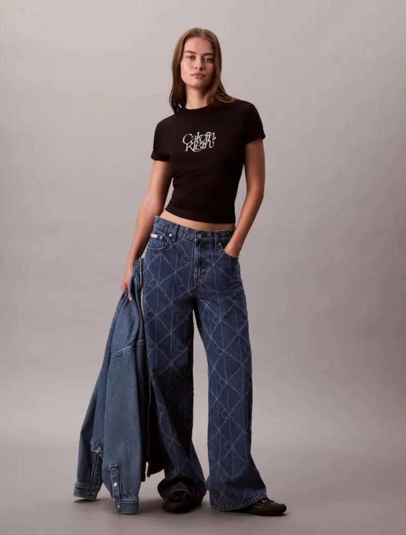 Calvin Klein T-Shirt Σε Slim Γραμμή Με Λογότυπο-LV047D210G-Black-Μαύρο Calvin Klein T-Shirt Σε Slim Γραμμή Με Λογότυπο-LV047D210G-Black-Μαύρο