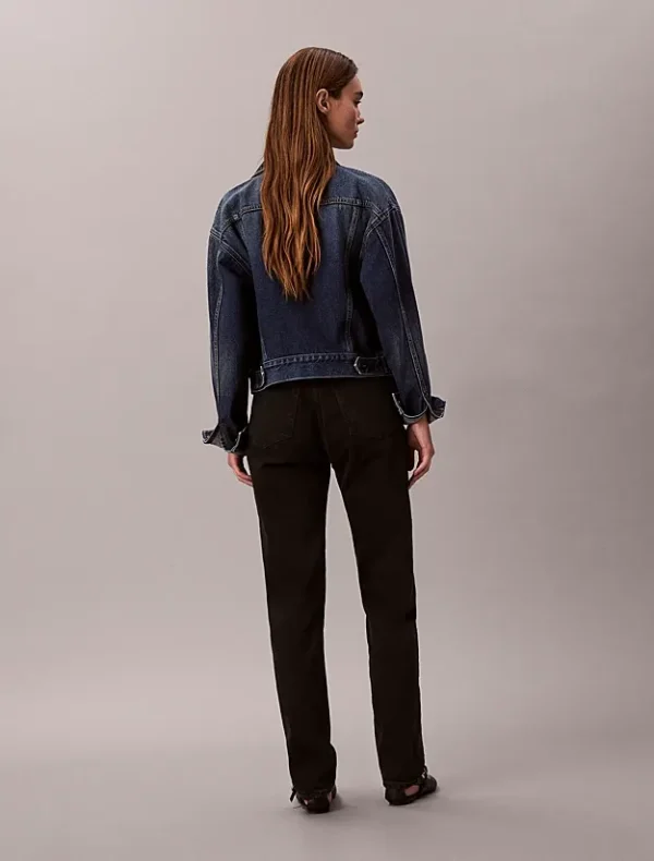 Calvin Klein Mom Τζιν-LV047D843-SOFT BLACK-Μαύρο