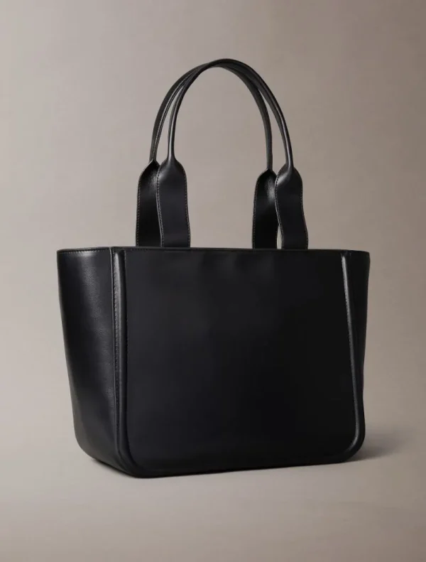 Calvin Klein Τσάντα Tote Με Ανάγλυφο Μονόγραμμα-LV04F3218-Black/Mαύρο