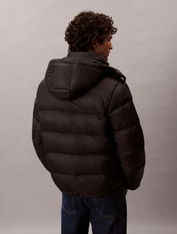 Calvin Klein Φουσκωτό Μπουφάν Με Κουκούλα-LV04RC518G-Black/Μαύρο