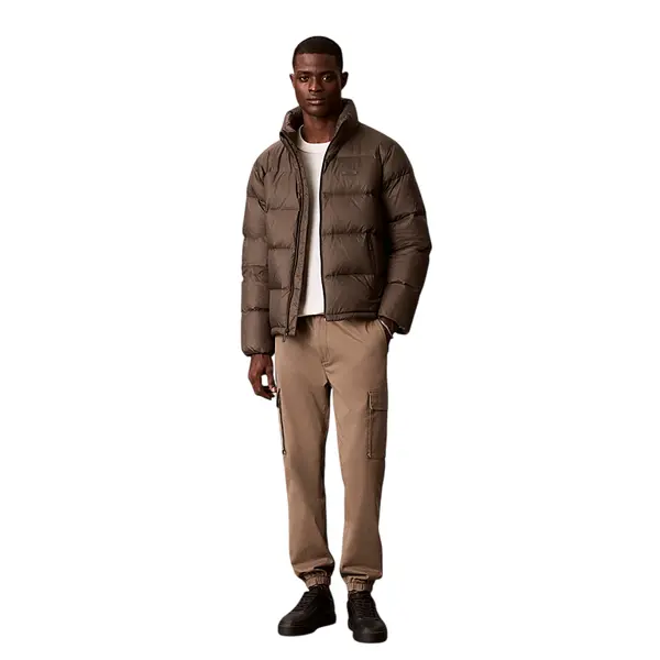 Calvin Klein Cargo Παντελόνι Σε Skinny Γραμμή Από Twill-LV04RD608G-Bungee-Cord/Καφέ