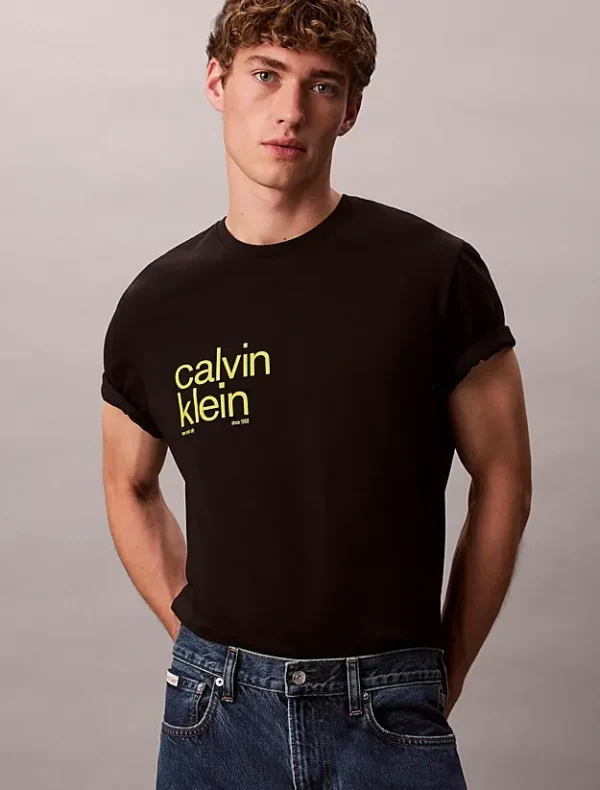 Calvin Klein Άνετο T-Shirt Με Σχέδιο-LV04RD810G-Black/Μαύρο