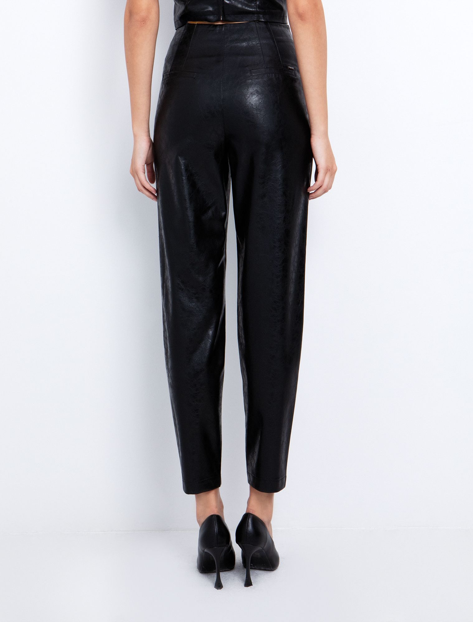 Toi&Moi Ψηλόμεσο παντελόνι από δερματίνη 20-5541-225-Black/Μαύρο Toi&Moi Ψηλόμεσο παντελόνι από δερματίνη 20-5541-225-Black/Μαύρο