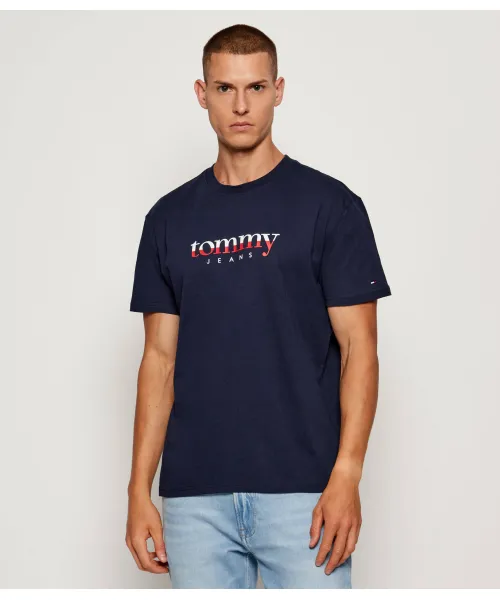 TOMMY JEANS Jersey T-Shirt Με Κλασική Λαιμόκοψη Και Λογότυπο-DM0DM21978-Dark Night Navy-Μπλέ