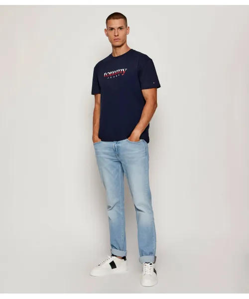 TOMMY JEANS Jersey T-Shirt Με Κλασική Λαιμόκοψη Και Λογότυπο-DM0DM21978-Dark Night Navy-Μπλέ