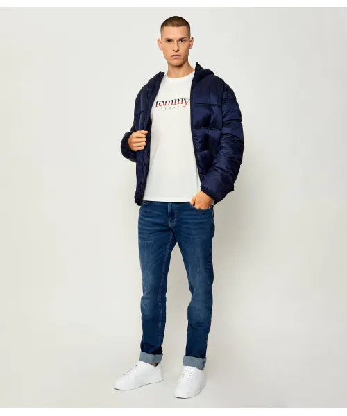 TOMMY JEANS Jersey T-Shirt Με Κλασική Λαιμόκοψη Και Λογότυπο-DM0DM21978-Ecru-Εκρού