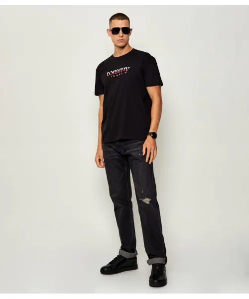 TOMMY JEANS Jersey T-Shirt Με Κλασική Λαιμόκοψη Και Λογότυπο-DM0DM21978-Dark Night Navy-Μπλέ