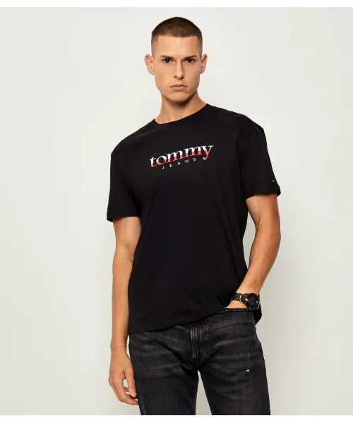 TOMMY JEANS Jersey T-Shirt Με Κλασική Λαιμόκοψη Και Λογότυπο-DM0DM21978-Dark Night Navy-Μπλέ