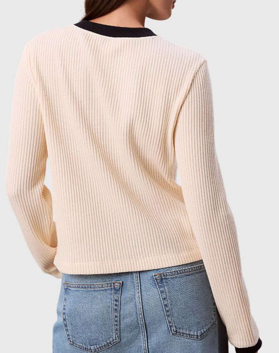 Calvin Klein Μπλούζα regular fit-LV047D225-Cream-Κρέμα Calvin Klein Μπλούζα regular fit-LV047D225-Cream-Κρέμα