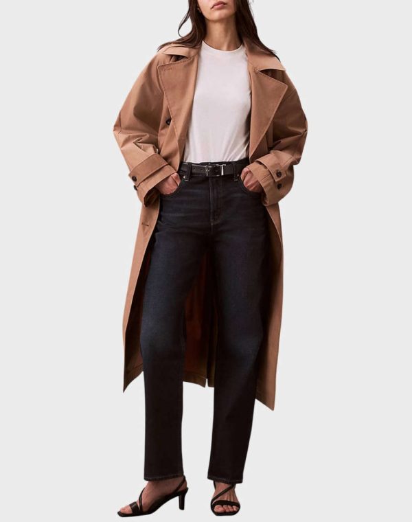 CALVIN KLEIN JEANS HIGH RISE STRAIGHT OXBOW-LV047B911-DenimDarkBlue-Μπλέ σκούρο