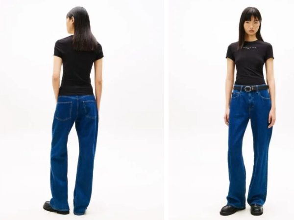 TOMMY JEANS Slim T-Shirt Με Linear Σχέδιο-DW0DW21550-Black /Μαύρο