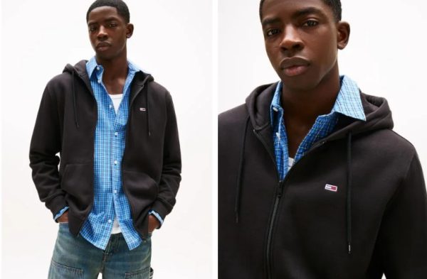 TOMMY JEANS Hoody Με Φερμουάρ Και Κανονική Γραμμή-DM0DM20743-Black/Μαύρο