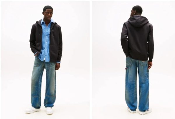 TOMMY JEANS Hoody Με Φερμουάρ Και Κανονική Γραμμή-DM0DM20743-Black/Μαύρο