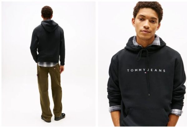 TOMMY JEANS Hoody Σε Κανονική Γραμμή Με Λογότυπο-DM0DM20746-Black/Μαύρο