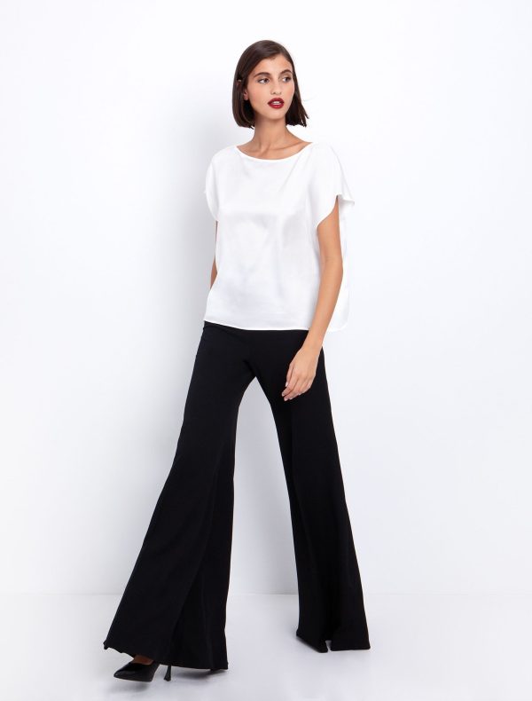 Toi&Moi Viscose σατινέ μπλούζα 30-5654-225-Off White/Υπόλευκο