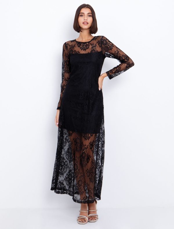 Toi&Moi Φόρεμα floral δαντέλα 50-6670-225-Black/Mαύρο