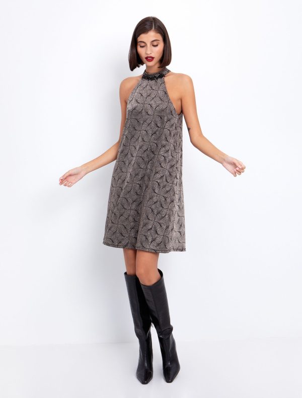 Toi&Moi Halter λούρεξ φόρεμα με πέτρες 50-6673-225-Printed/Εμπριμέ