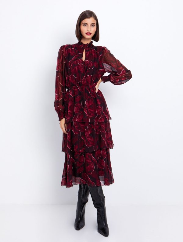 Toi&Moi Εμπριμέ φόρεμα με βολάν 50-6675-225-Printed/Εμπριμέ