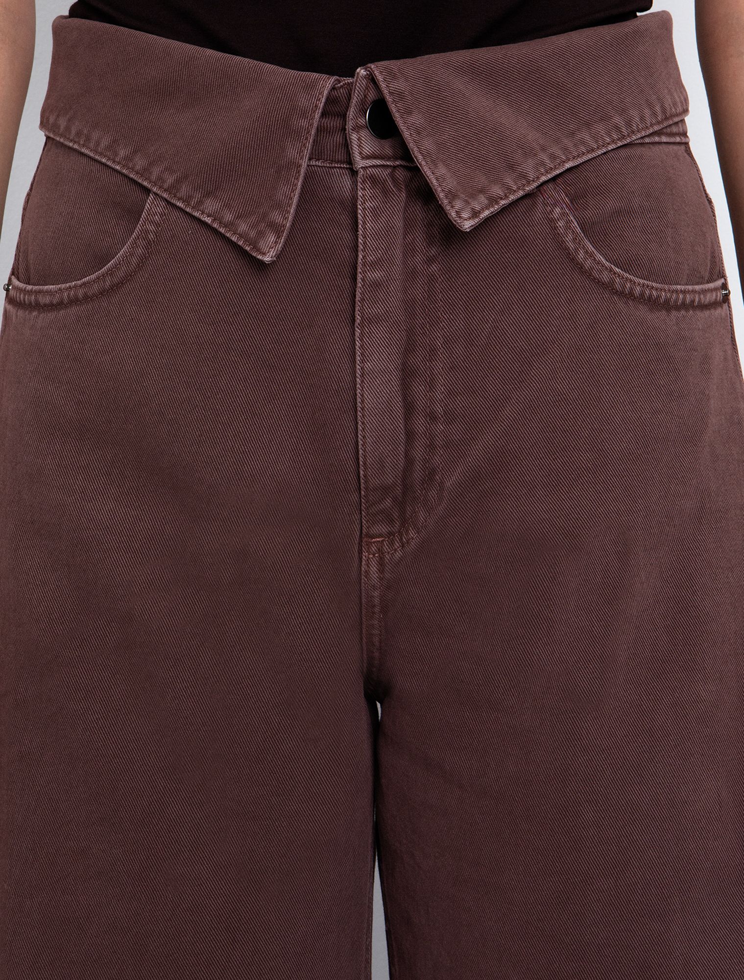 Toi&Moi Jean με γυριστή μέση 20-5744-225-Brown/Καφέ Toi&Moi Jean με γυριστή μέση 20-5744-225-Brown/Καφέ
