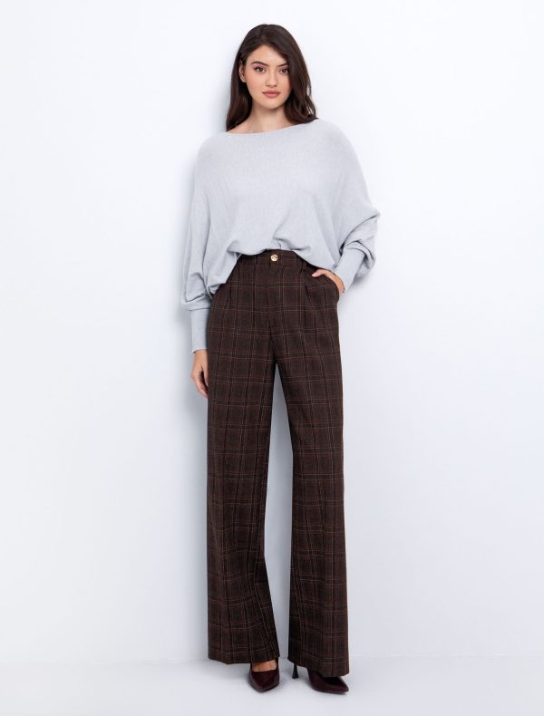 Toi&Moi Καρό παντελόνι με μείγμα από μαλλί 20-5643-225-Καρώ