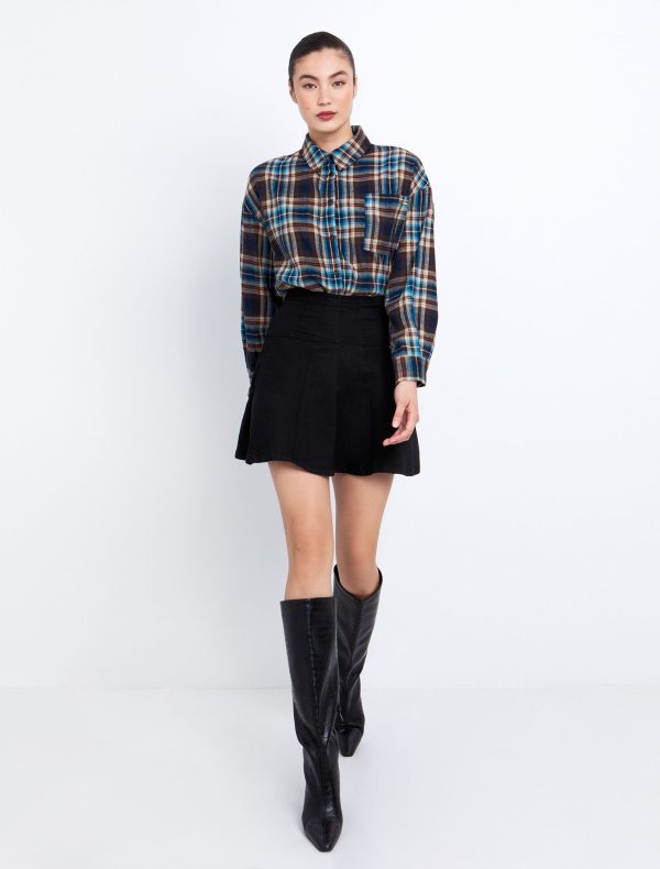 Toi&Moi Καρo πουκάμισο με τσέπη 30-5730-225-Plaid/Καρώ