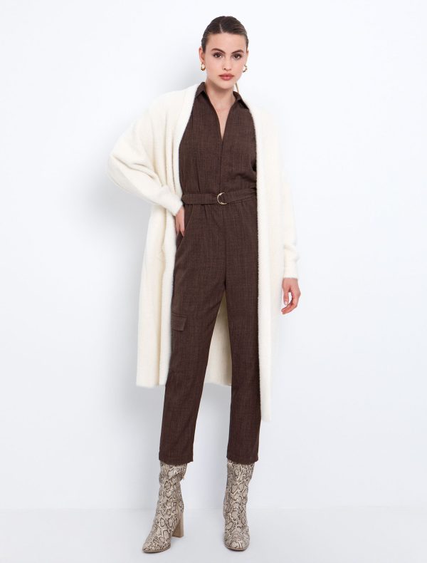 Toi&Moi Cargo ολόσωμη φόρμα με ζώνη 20-5721-225-Brown/Καφέ