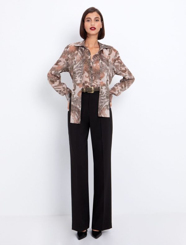 Toi&Moi Παντελόνι σε ίσια γραμμή 20-5740-225-Black/Μαύρο