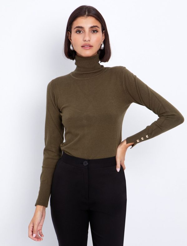 Toi&Moi Basic πλεκτό ζιβάγκο 70-4819-225-Olive/Λαδί