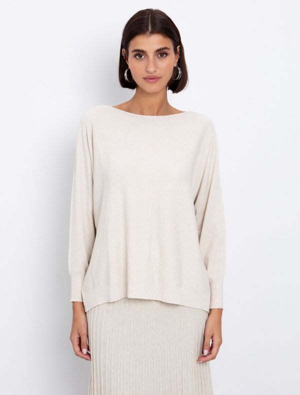 Toi&Moi One size μπλούζα ασύμμετρη 70-4873-225-Beige/Μπέζ
