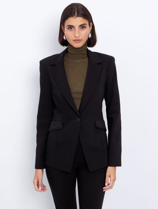 Toi&Moi Office σακάκι μεσάτο 40-0842-225-Black/Μαύρο