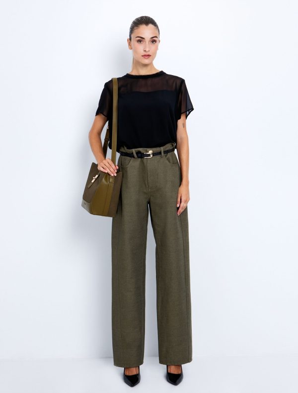 Toi&Moi Μπλούζα με διαφάνεια 30-5650-225-Black/Μαύρο