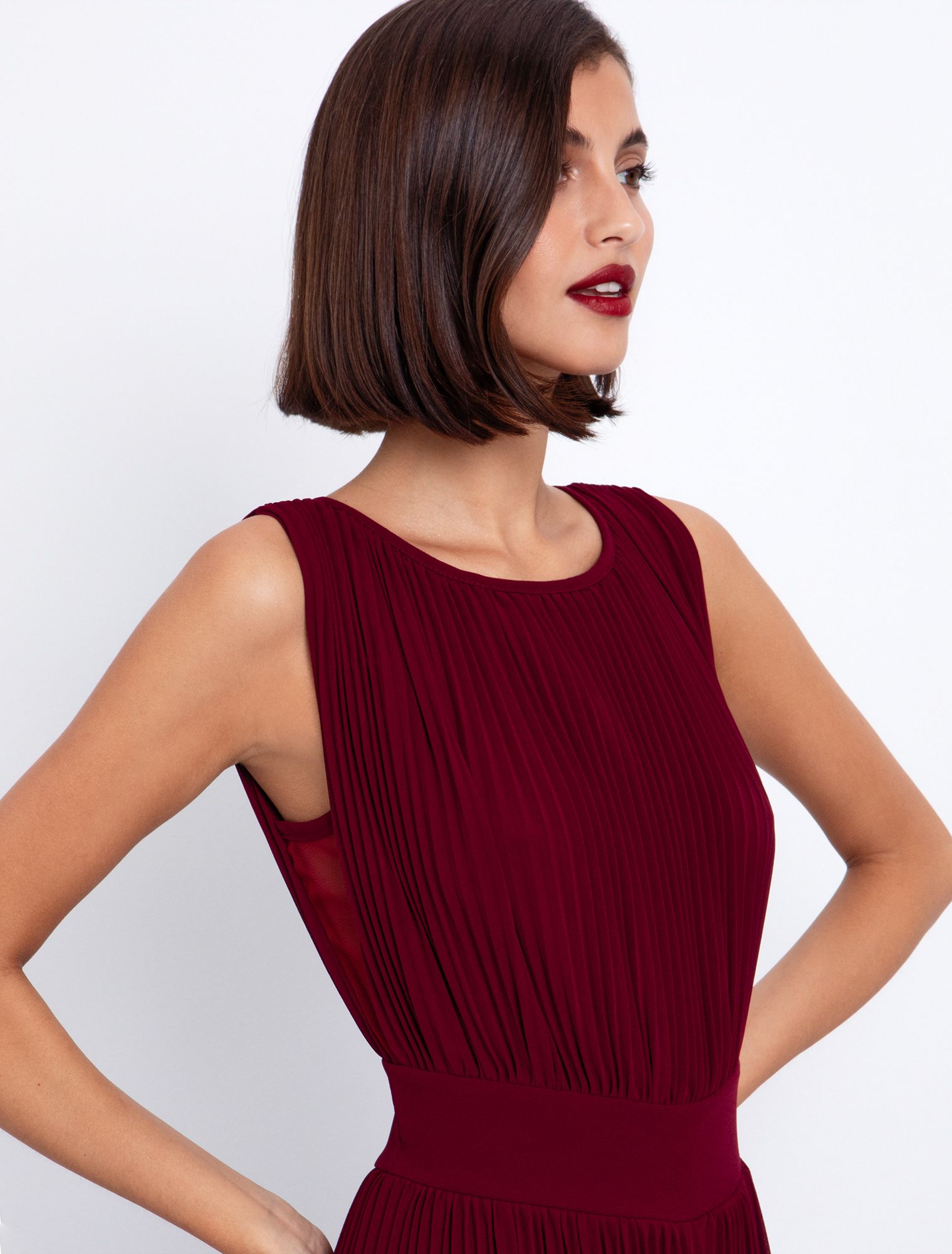 Toi&Moi Wide leg ολόσωμη φόρμα πλισέ 20-5714-225-Bordeaux/Μπορντώ Toi&Moi Wide leg ολόσωμη φόρμα πλισέ 20-5714-225-Bordeaux/Μπορντώ